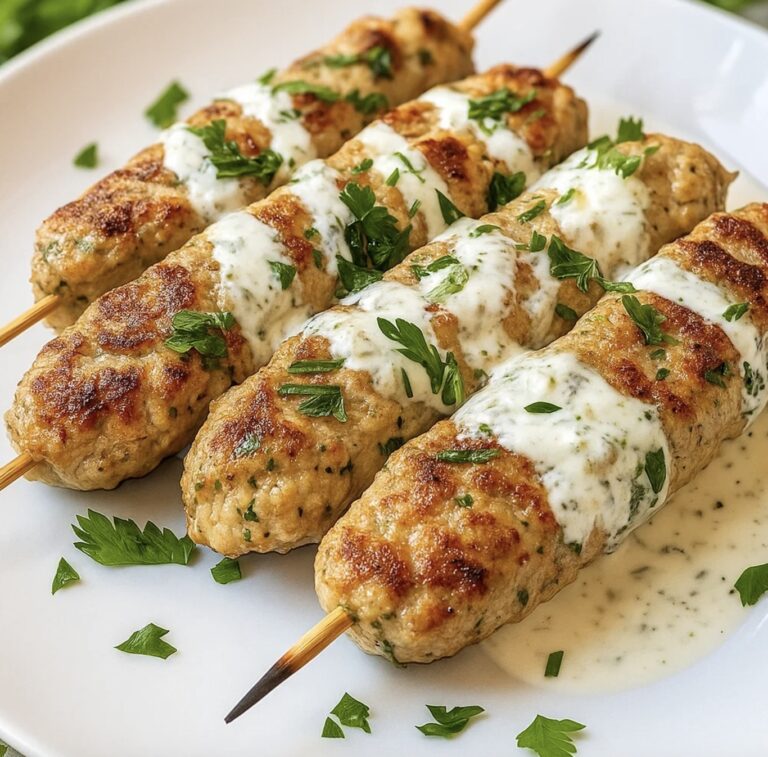 Easy Chicken Kofta with Garlic Yogurt Sauce Recipe