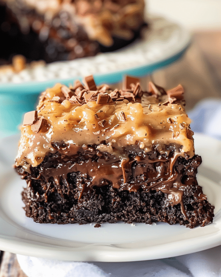 Easy German Chocolate Poke Cake Recipe