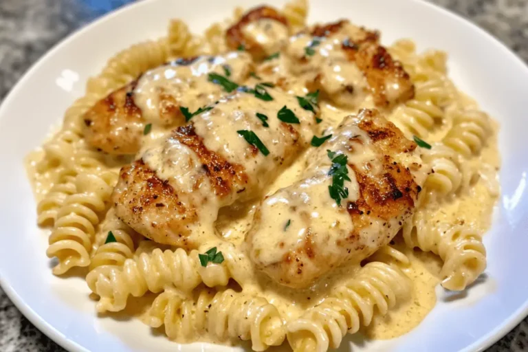 Simple Creamy Chicken Garlic Parmesan Pasta Recipe